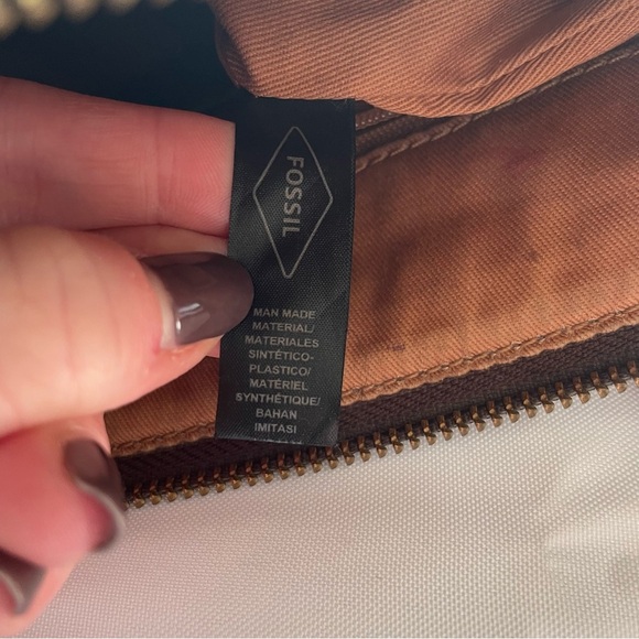 Fossil Geometric Square Crossbody Bag In Gray Yellow Blue Purse Bag Handbag - Picture 8 of 11